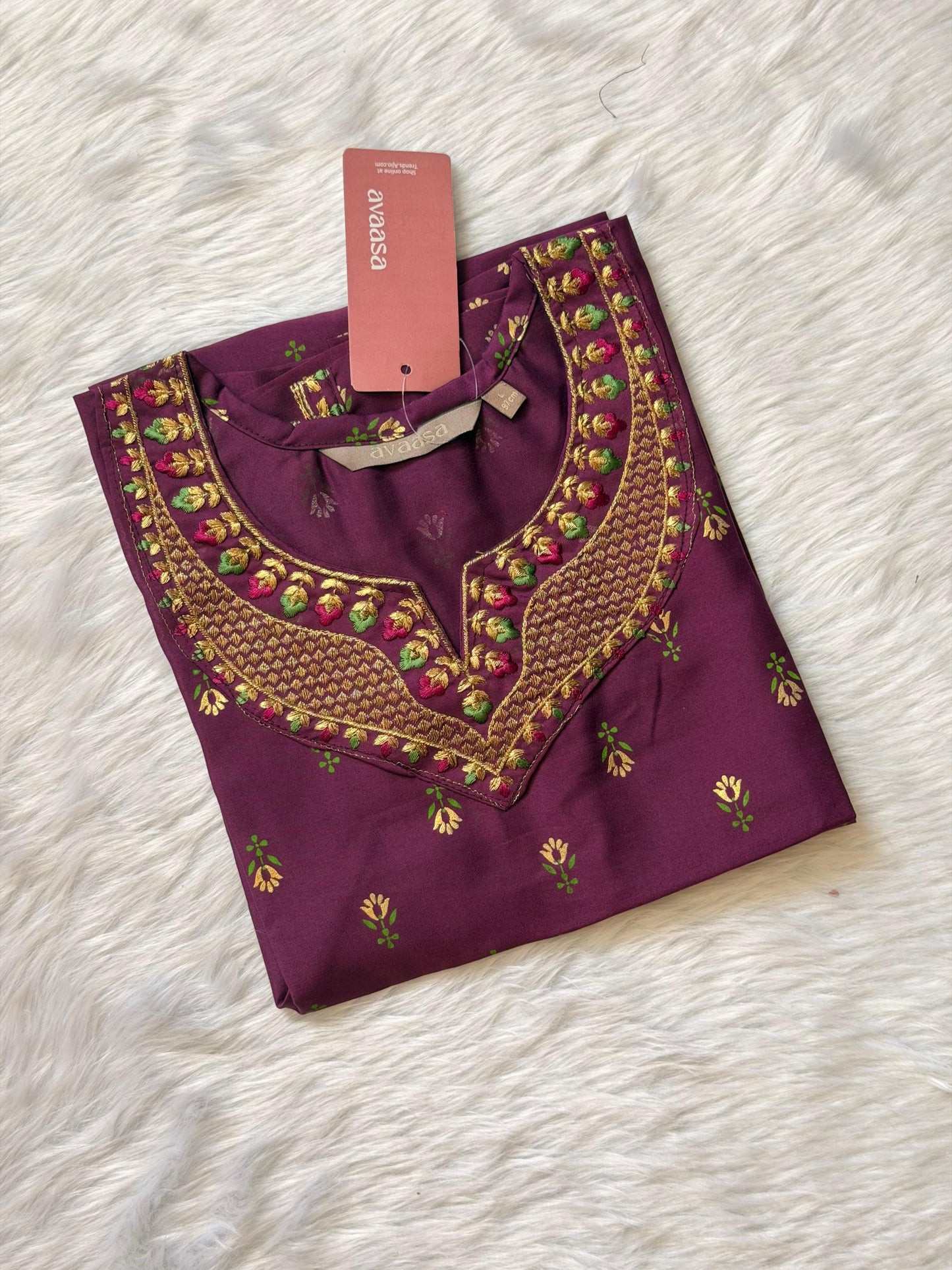 PURPLE SILK KURTI