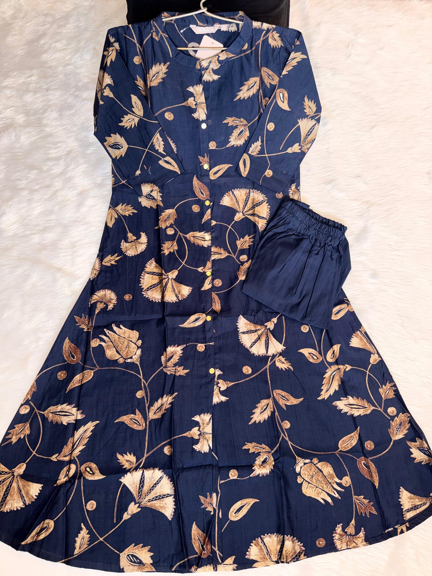 NAVY BLUE ALINE CORD