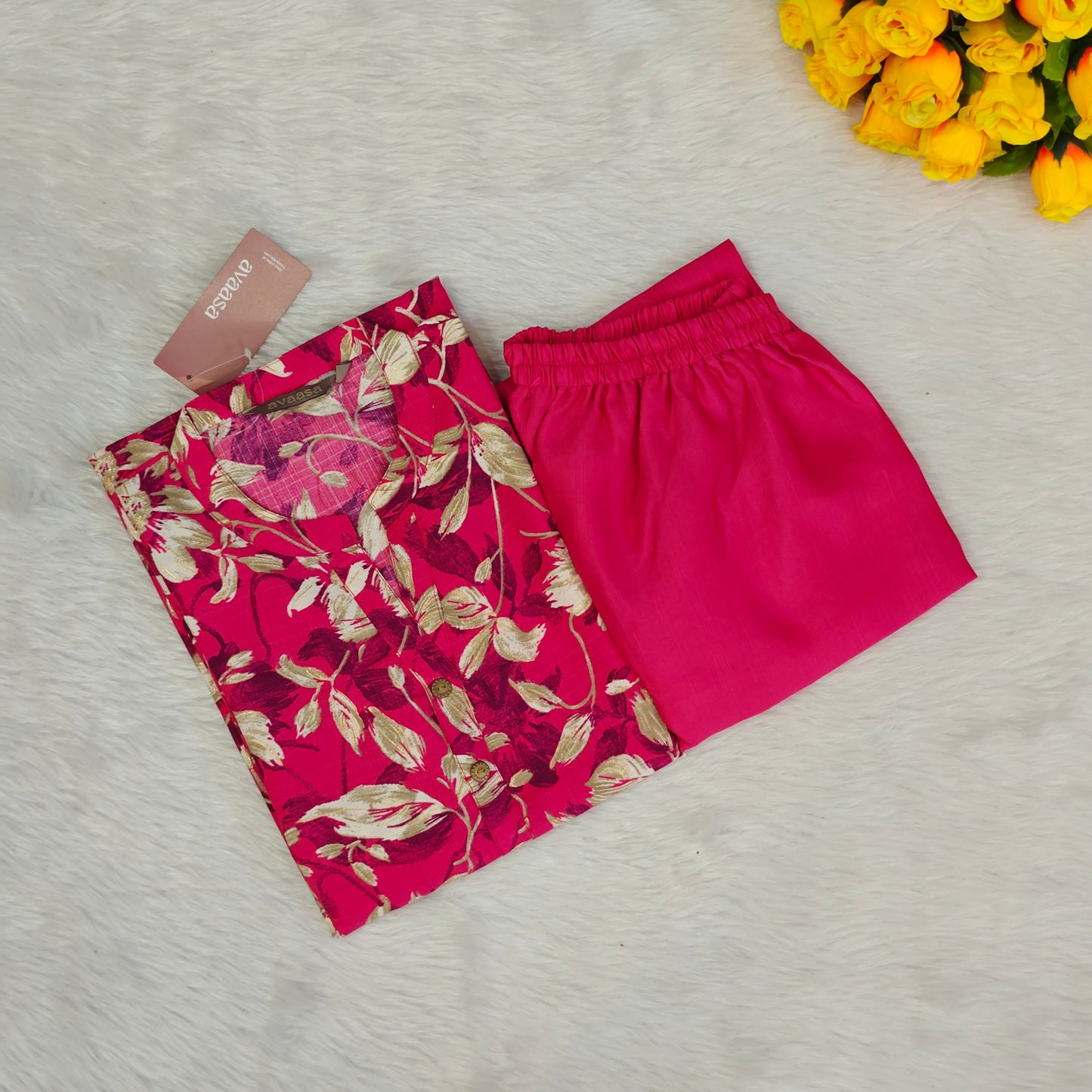 PINK FLORAL CORD