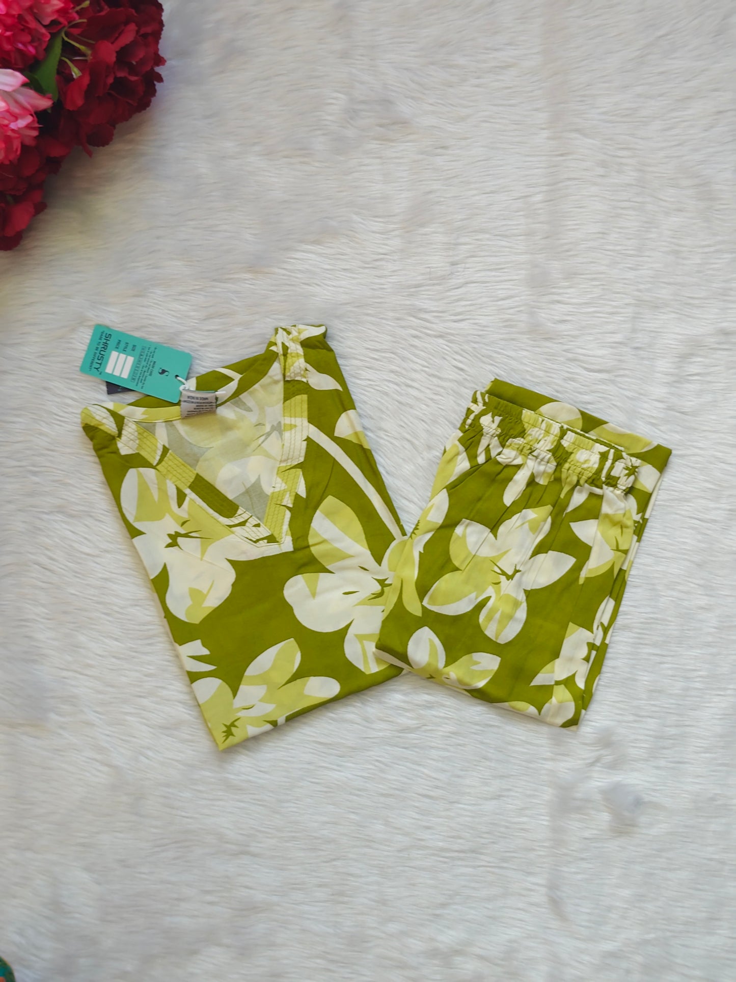 GREEN LEAFY RAYON CORD