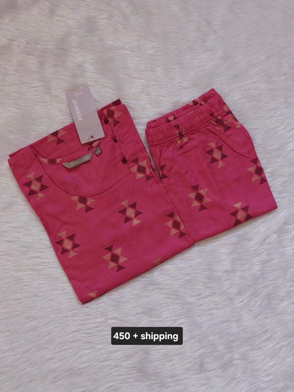PINK-ROSE RAYON CORD
