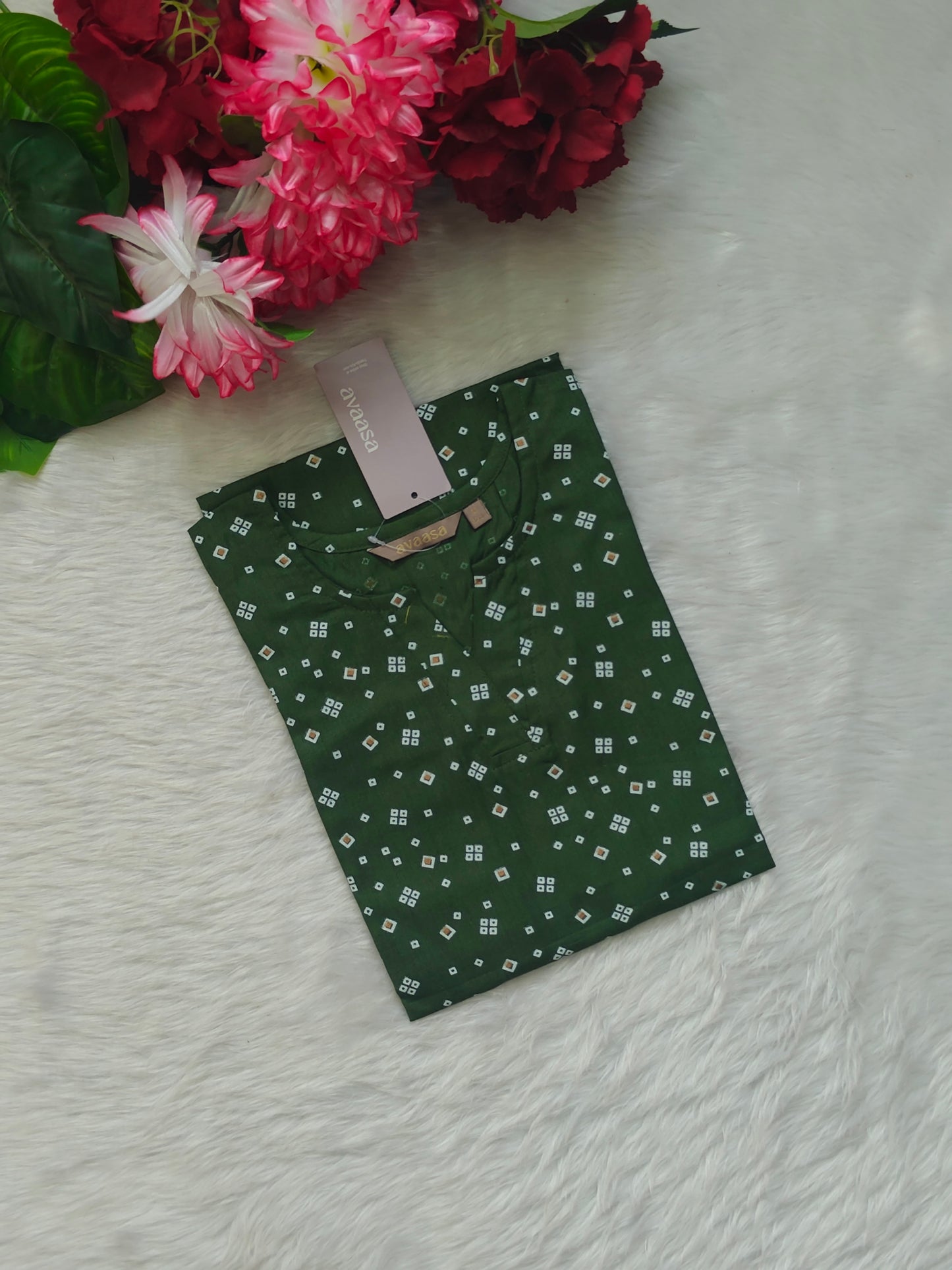 DARK GREEN KURTI