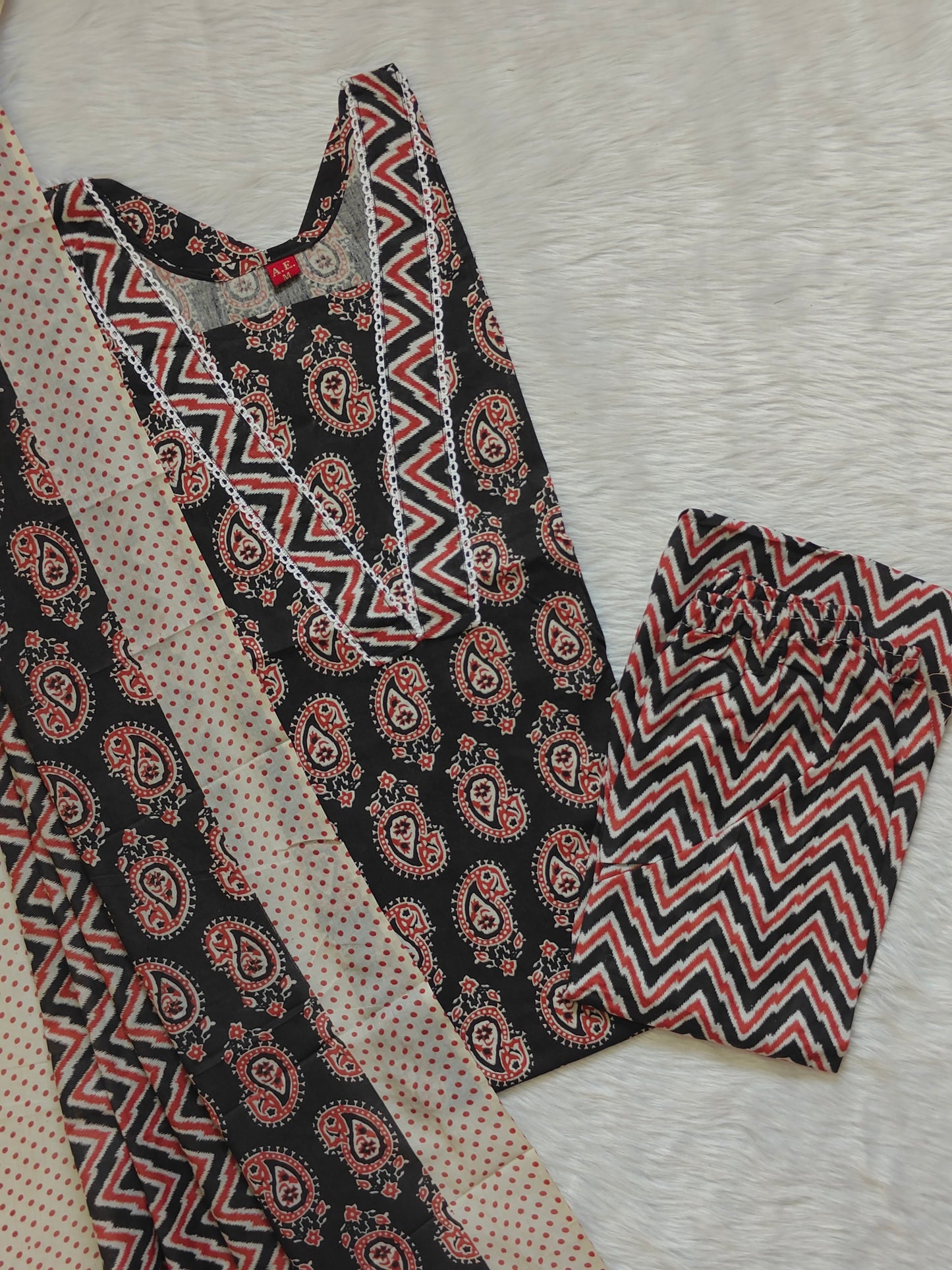 BLACK ELEGANT COTTON SET