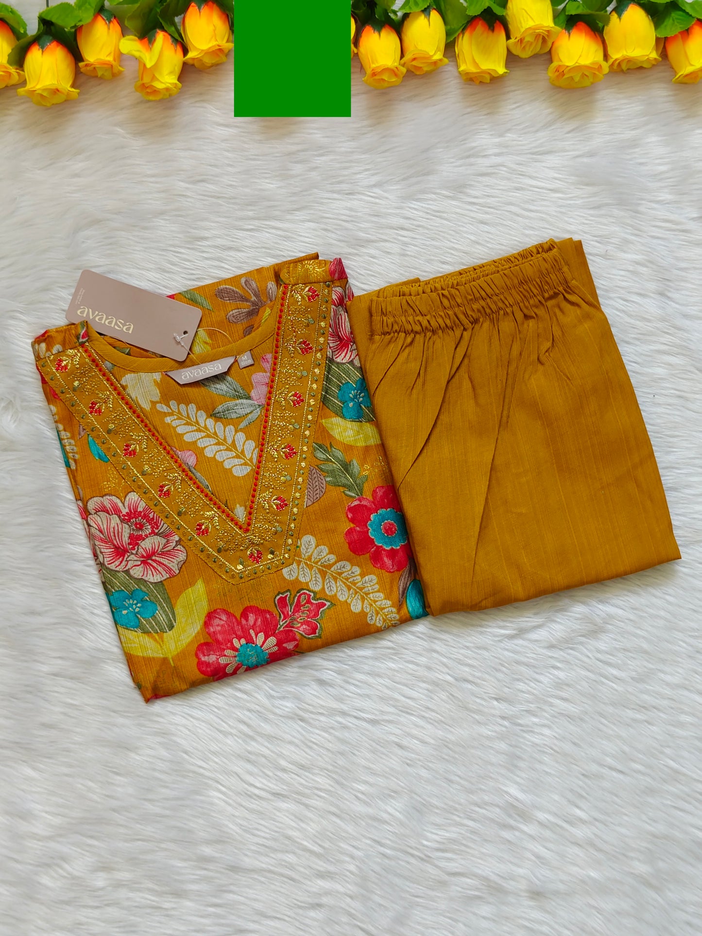 FLORAL YELLOW CORD