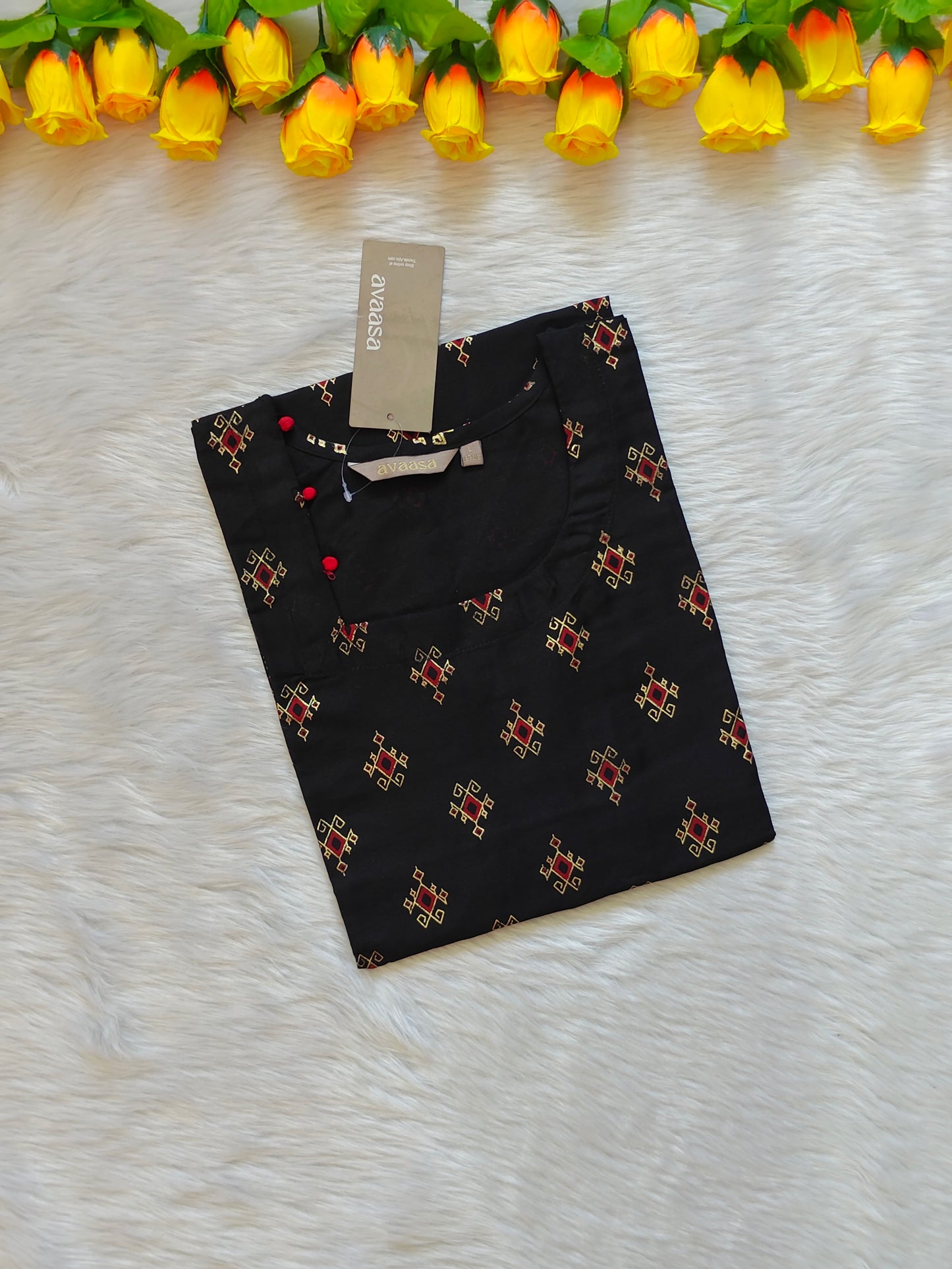 BLACK SILK KURTI