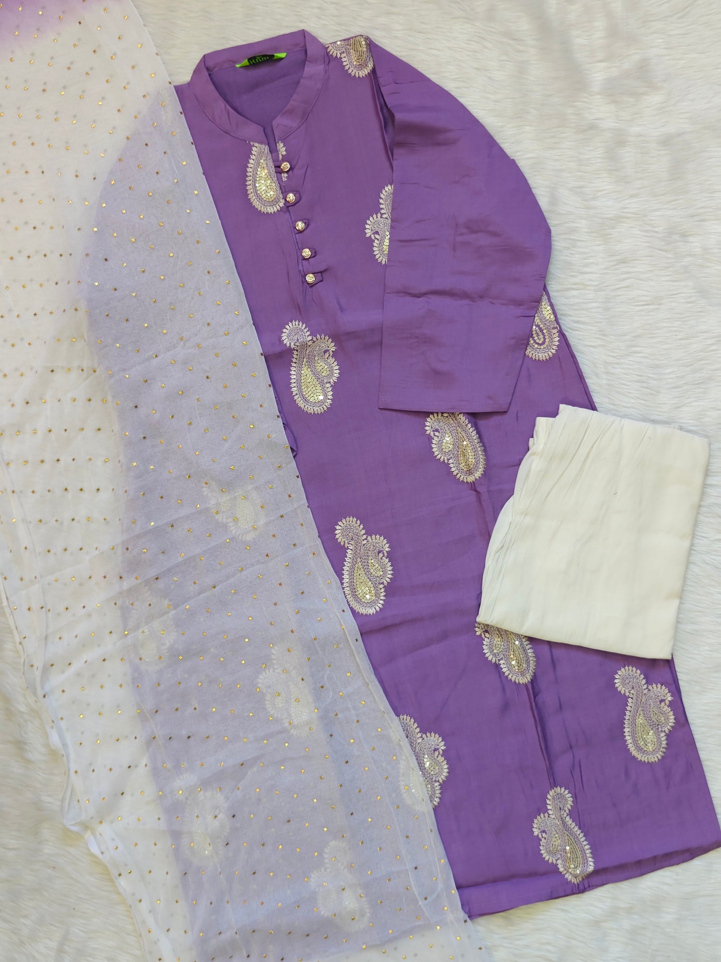 LAVENDAR WHITE SET