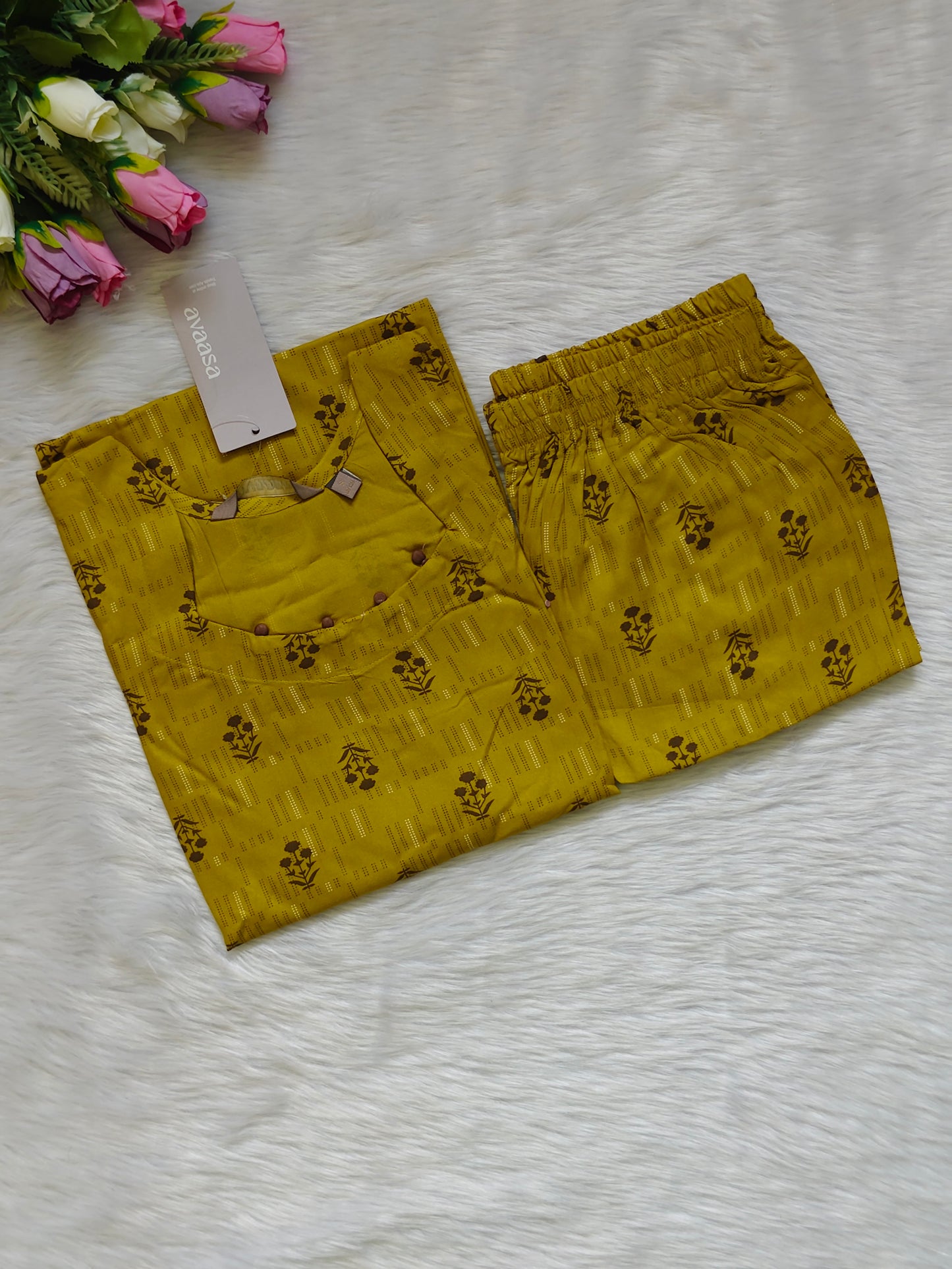 OLIVE GREEN RAYON CORD