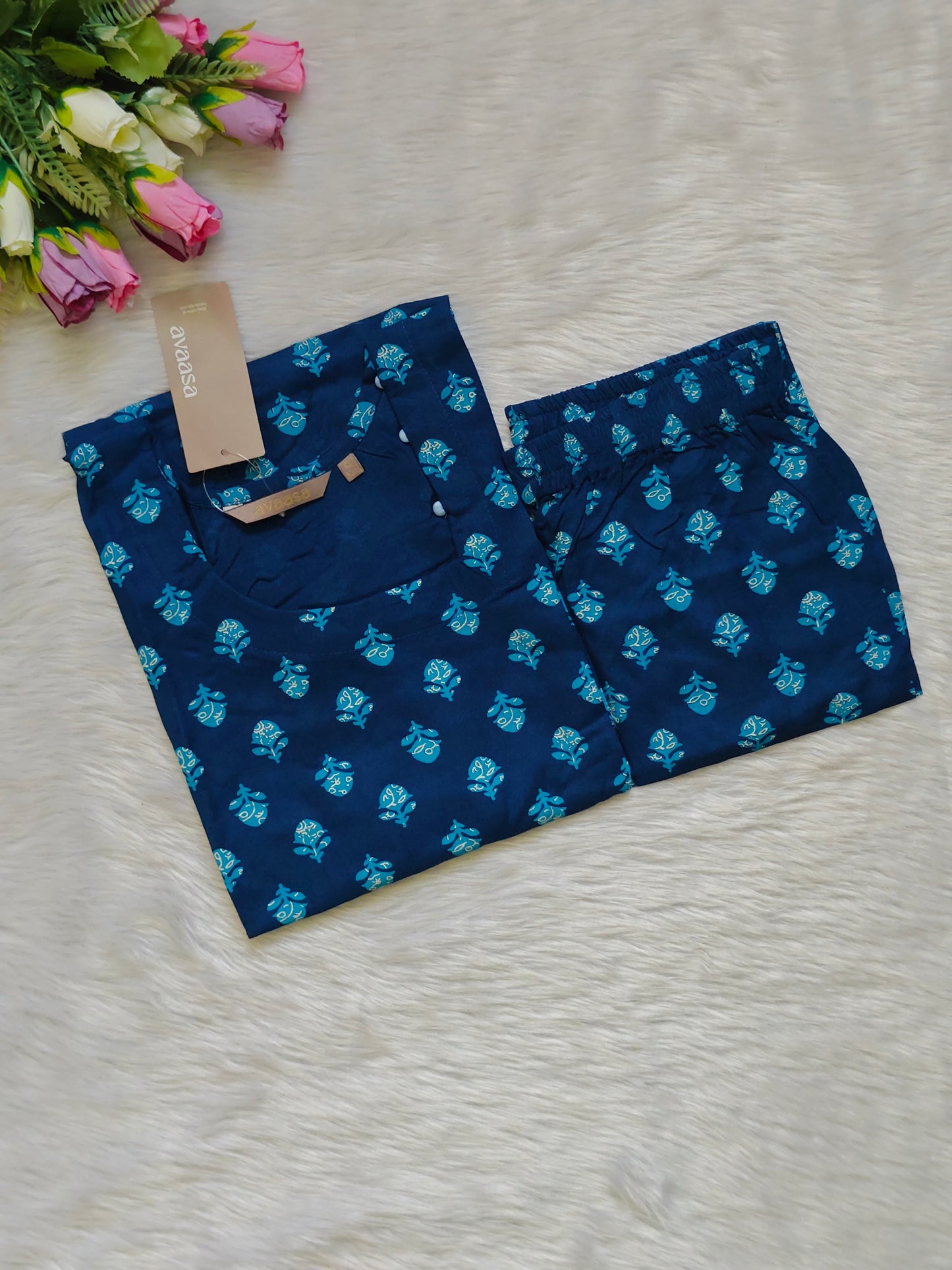 NEVY BLUE RAYON CORD