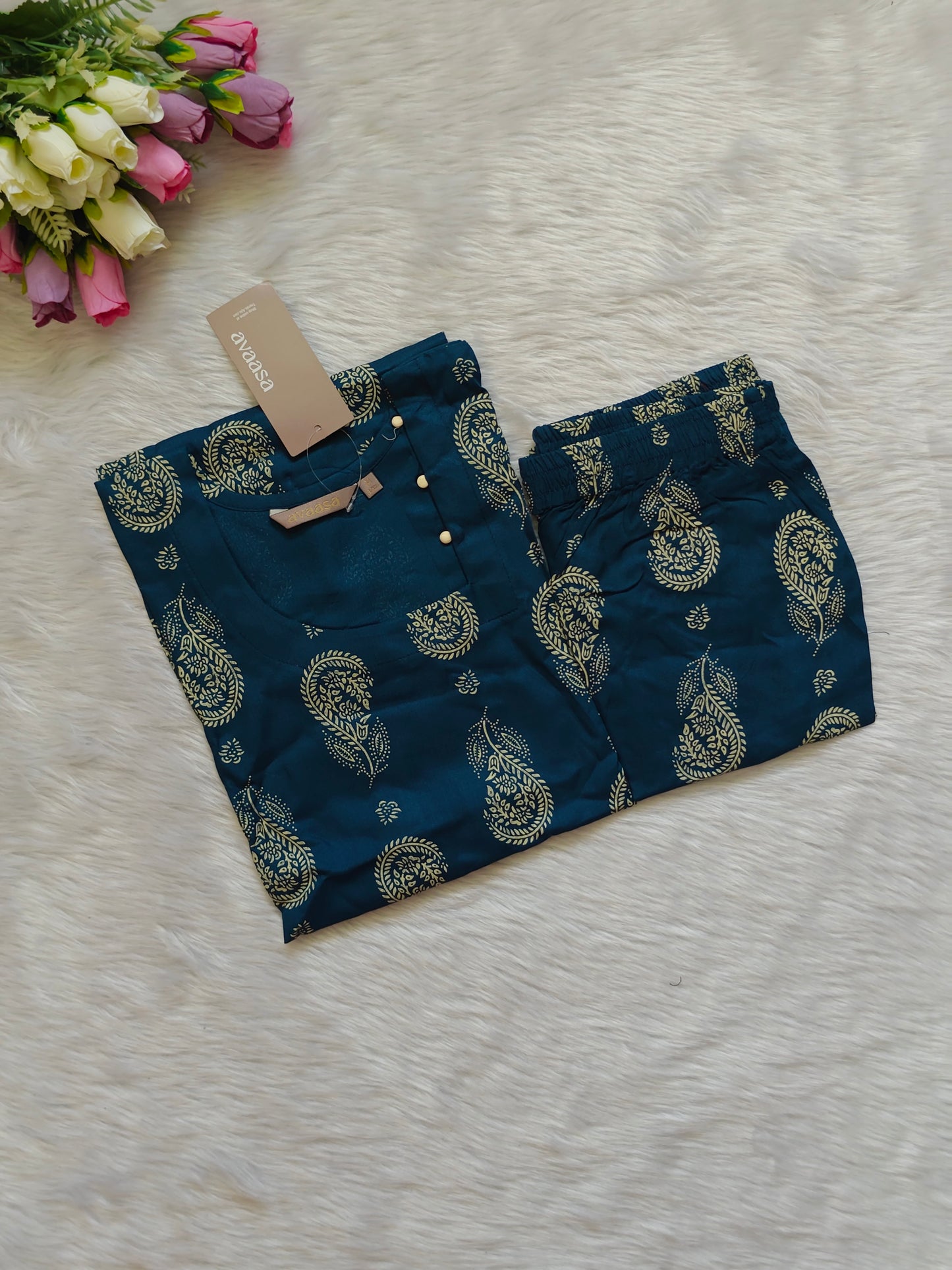 TEAL BLUE RAYON CORD