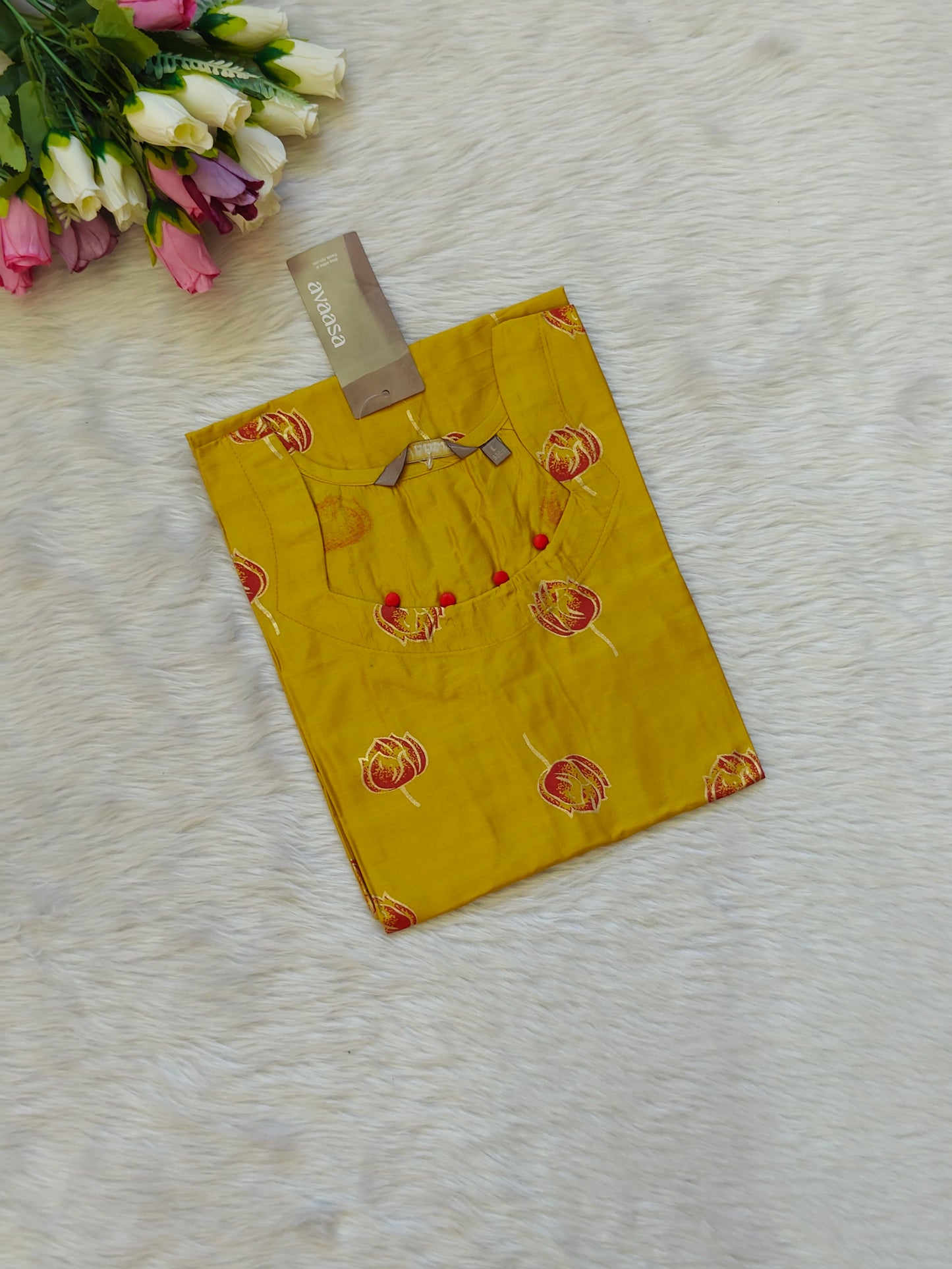 MANGO YELLOW KURTI