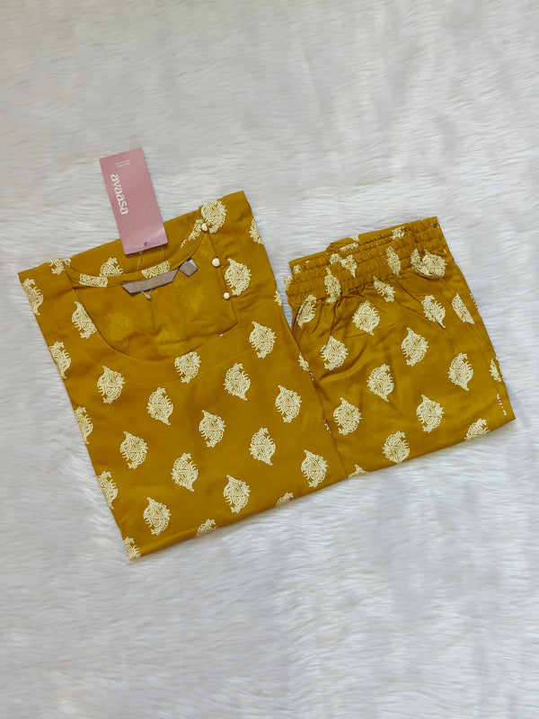 MUSTARD LEAF RAYON CORD