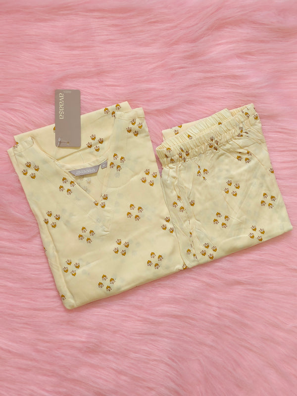OFF WHITE FLORAL RAYON CORD