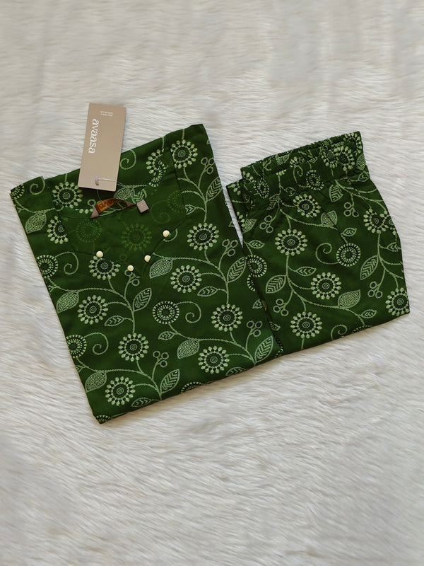 GREEN PAISLEY RAYON CORD