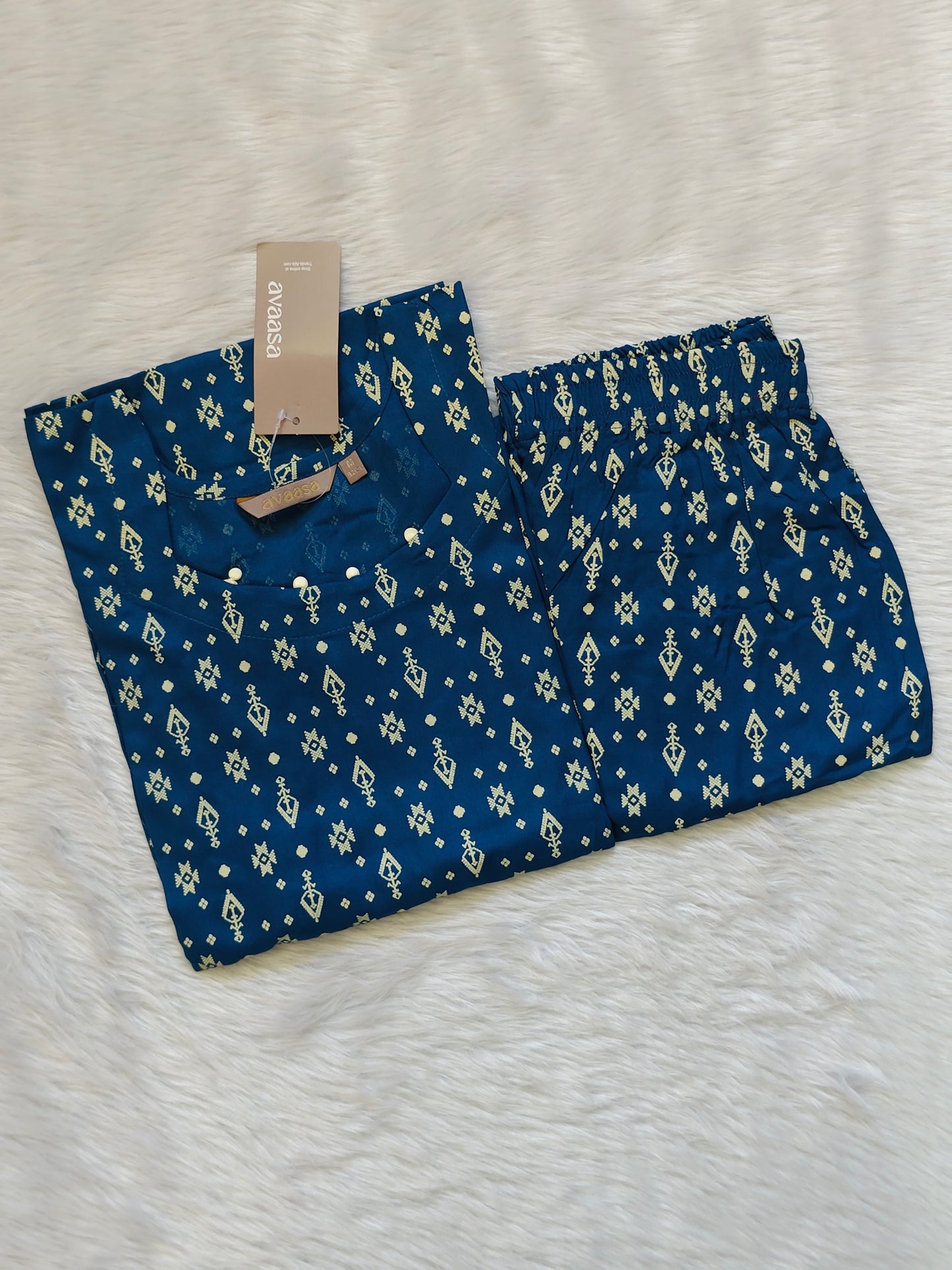 NAVY BLUE TRIBAL RAYON CORD