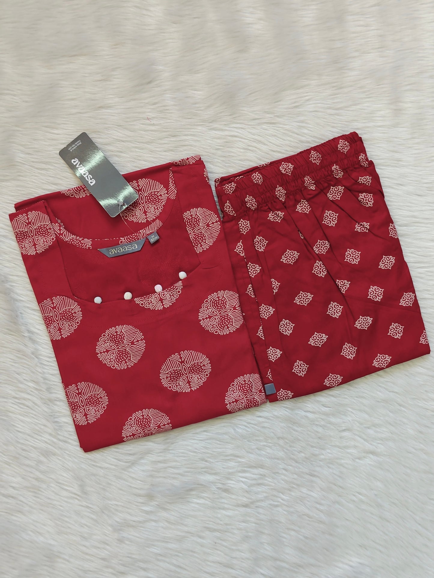 RED MANDALA RAYON CORD