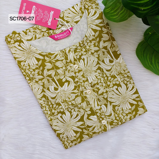 GREEN WHITE KURTI