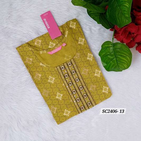 MUSTARD FLORAL KURTI