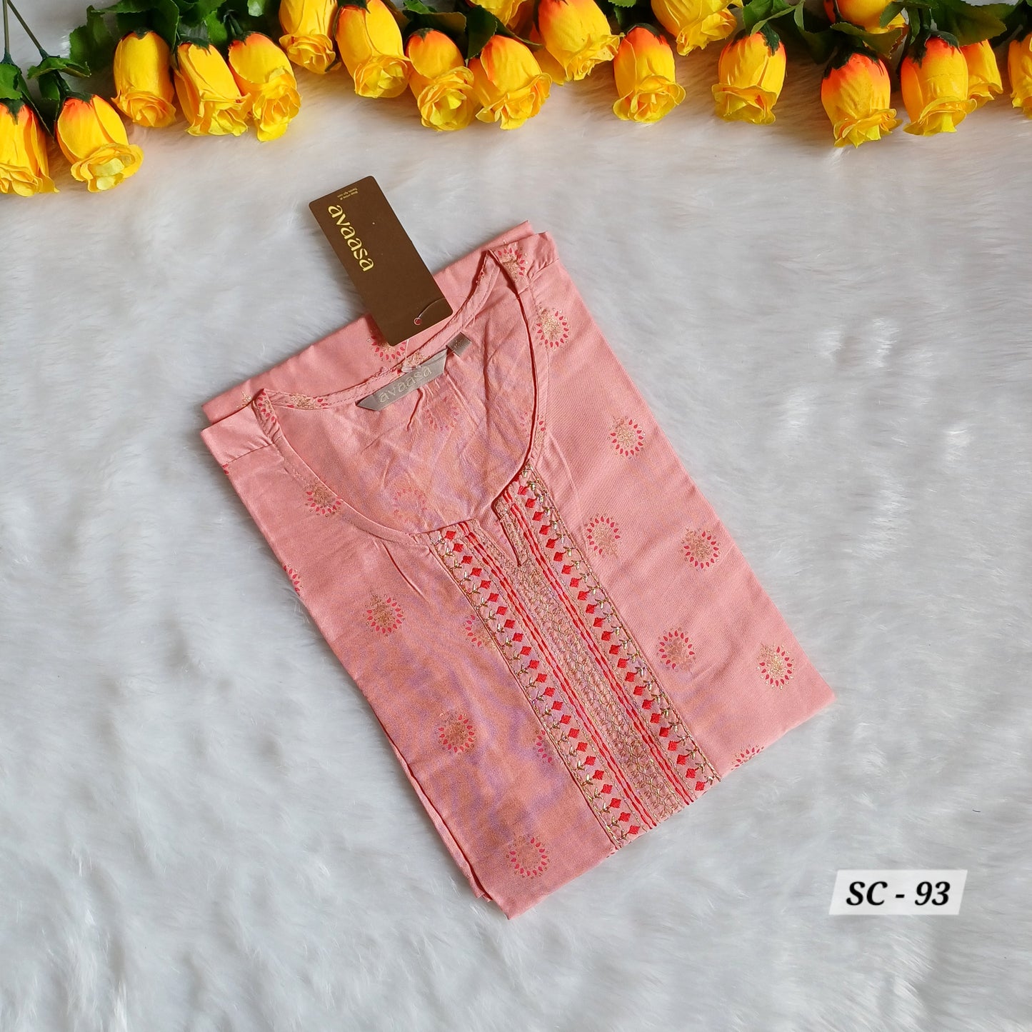 PINK BLOOM KURTI