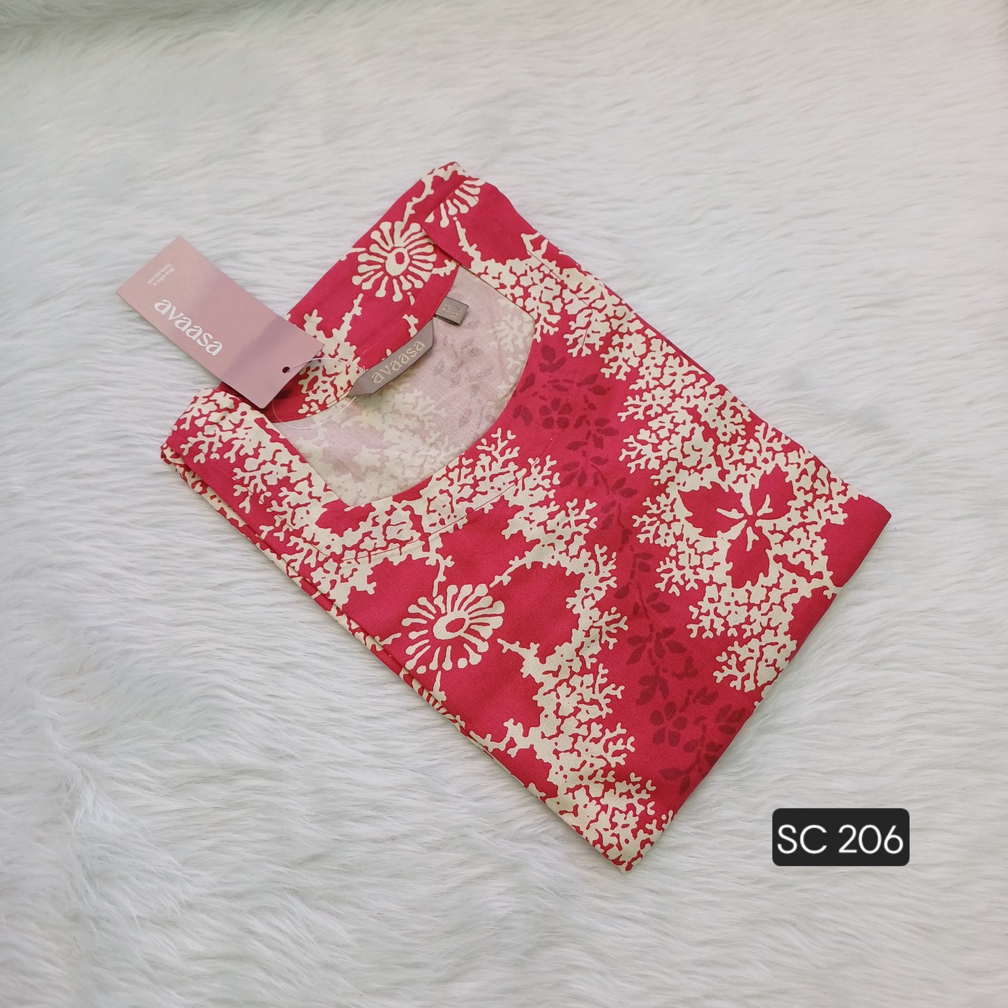 RED WHITE  KURTI