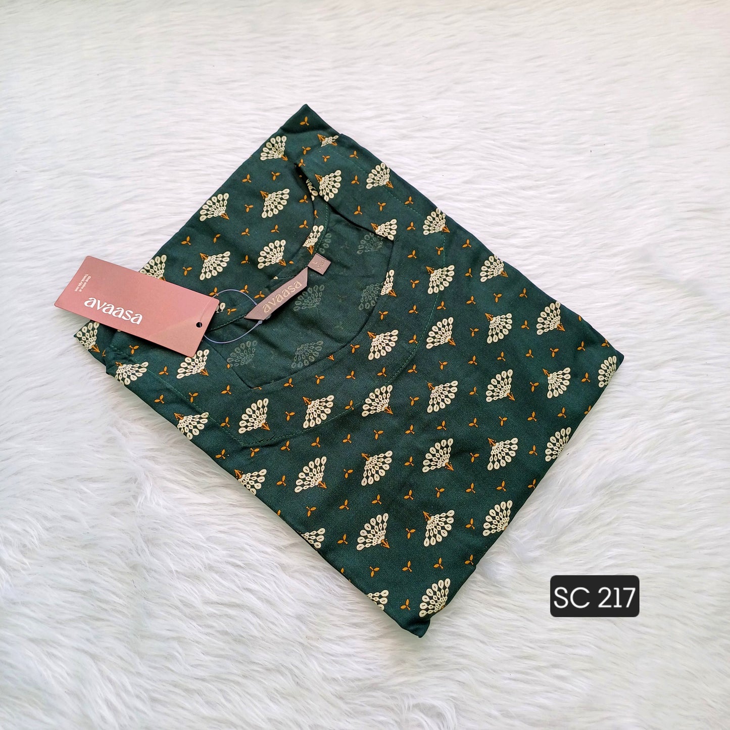 DARK GREEN  KURTI