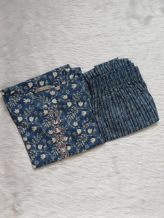 BLUE FLORAL CORD