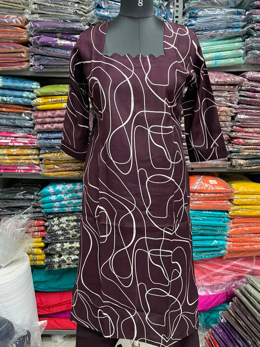 WINE PURPLE SCALLOP NECK CORD