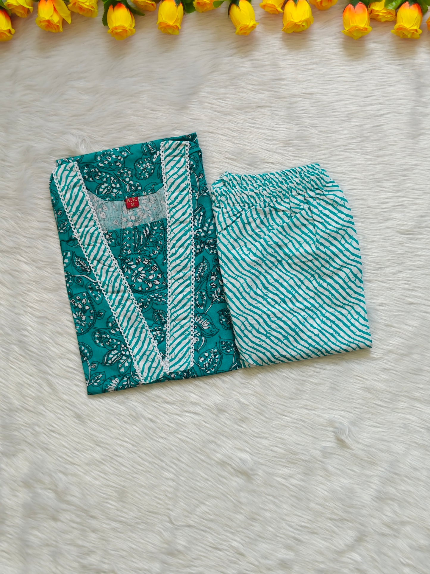 OFF BLUE GREEN COTTON CORD