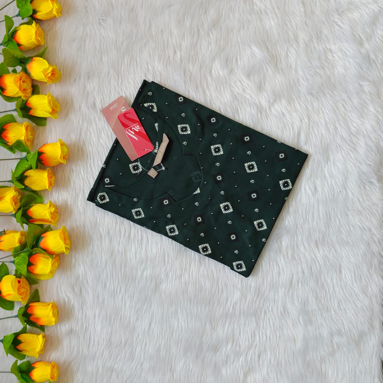 DARK GREEN OFFICE KURTI