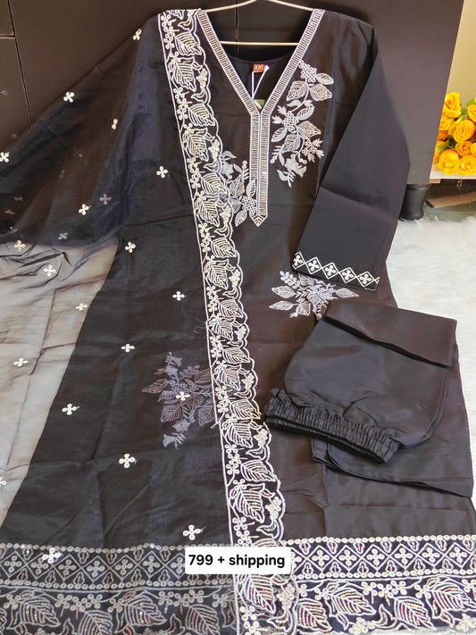 SILVER BLACK SET