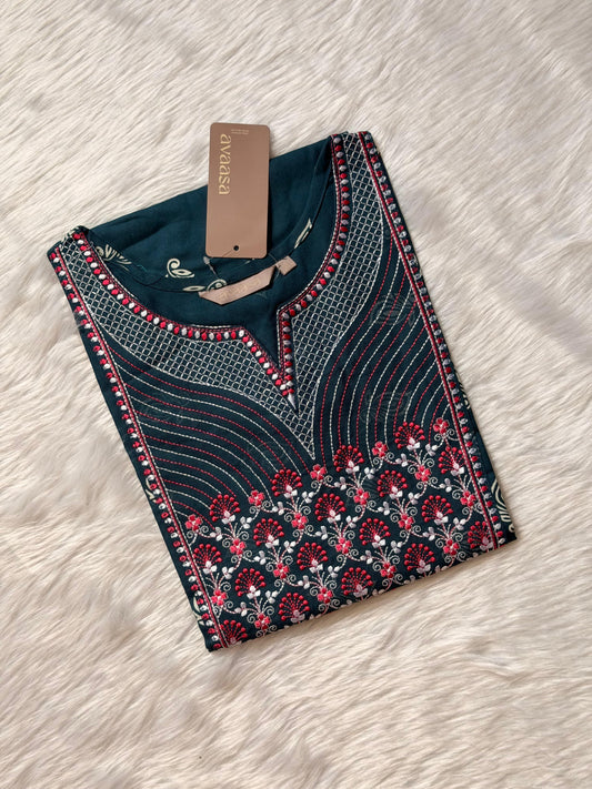 TEAL GARDEN KURTI