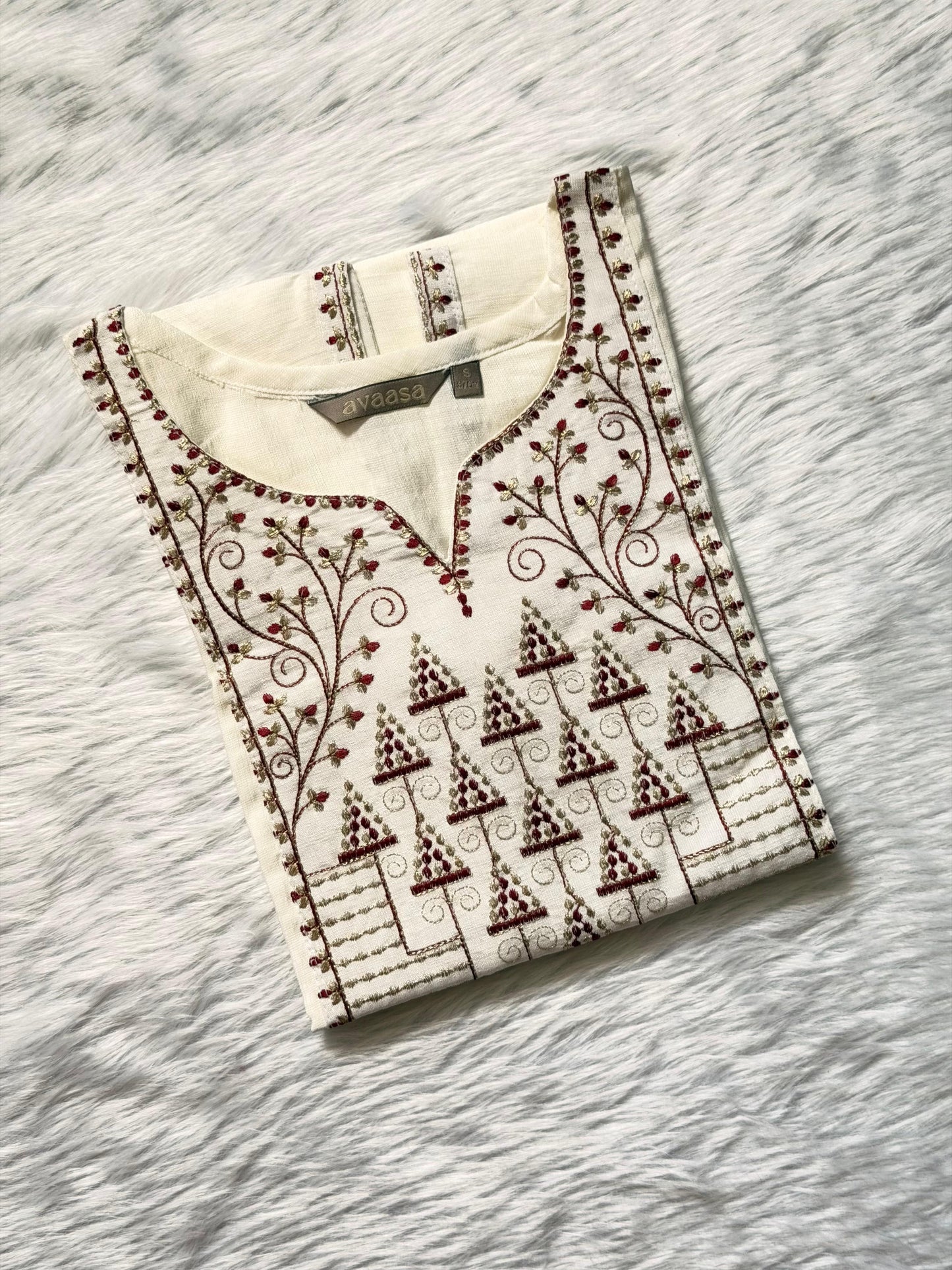 WHITE  KURTI