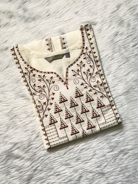 WHITE  KURTI