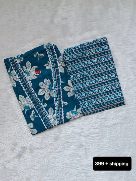 DUSTY BLUE-GREEN COTTON CORD
