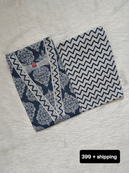 GREY BLUE COTTON CORD