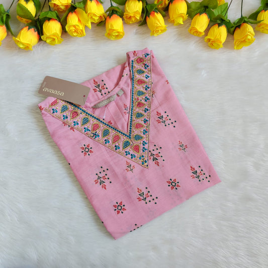 ROSE MILK KURTI