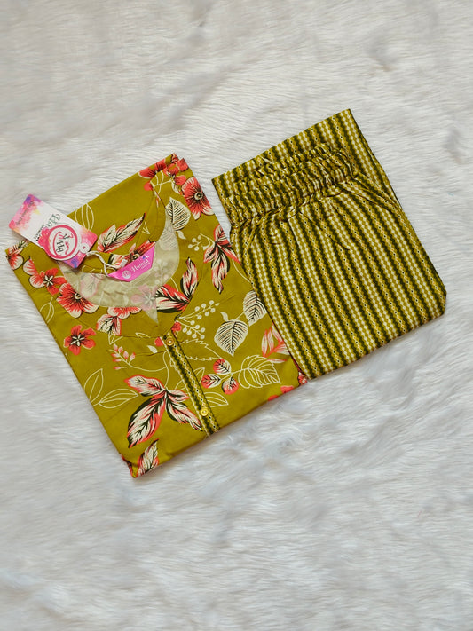 GREENISH YELLOW RAYON CORD