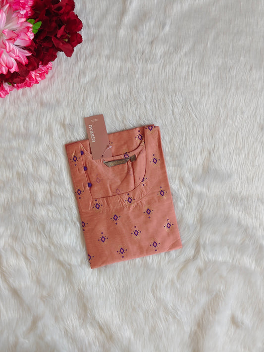 CREAM SILK KURTI