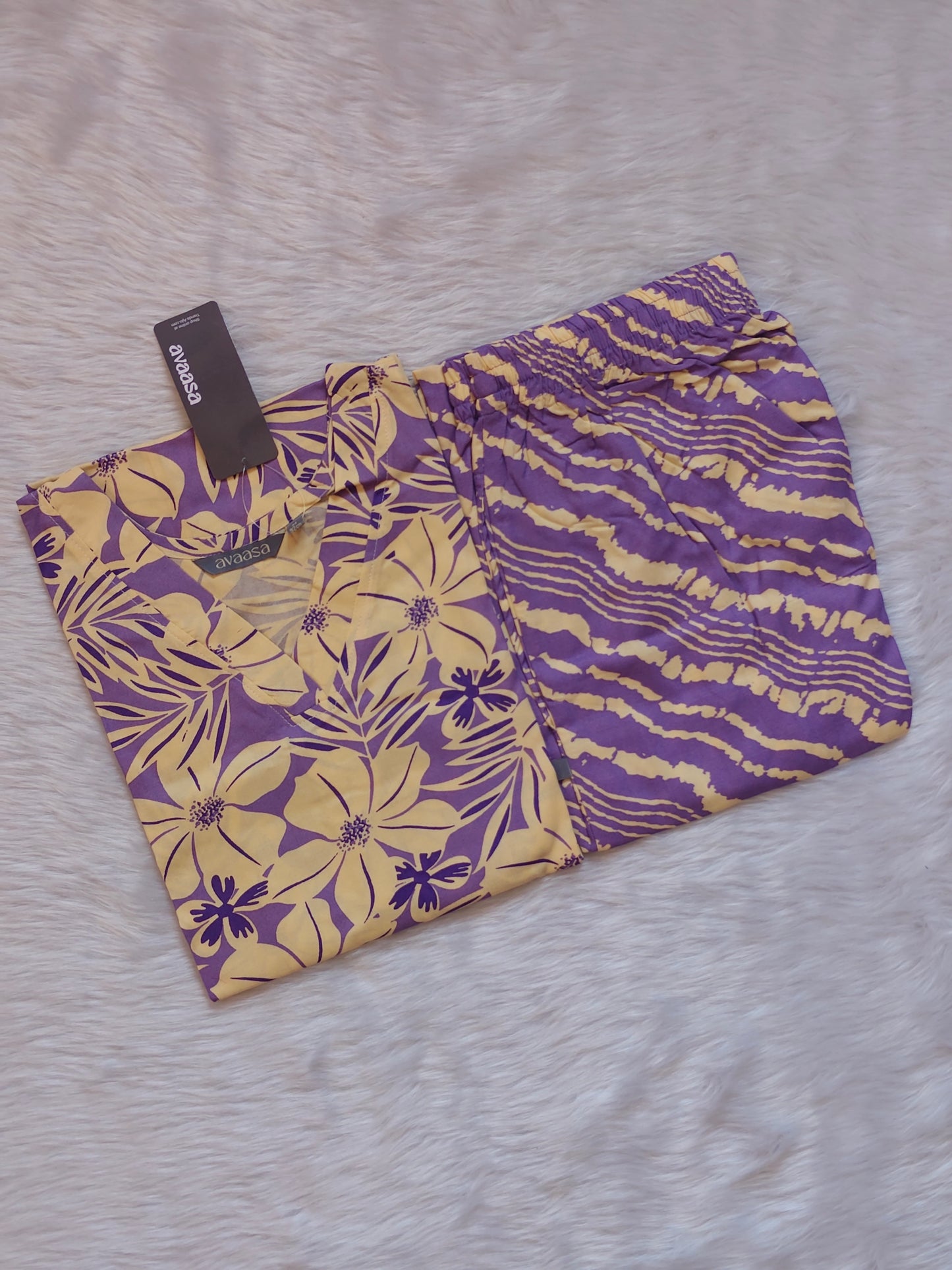 CREAM FLORAL RAYON CORD