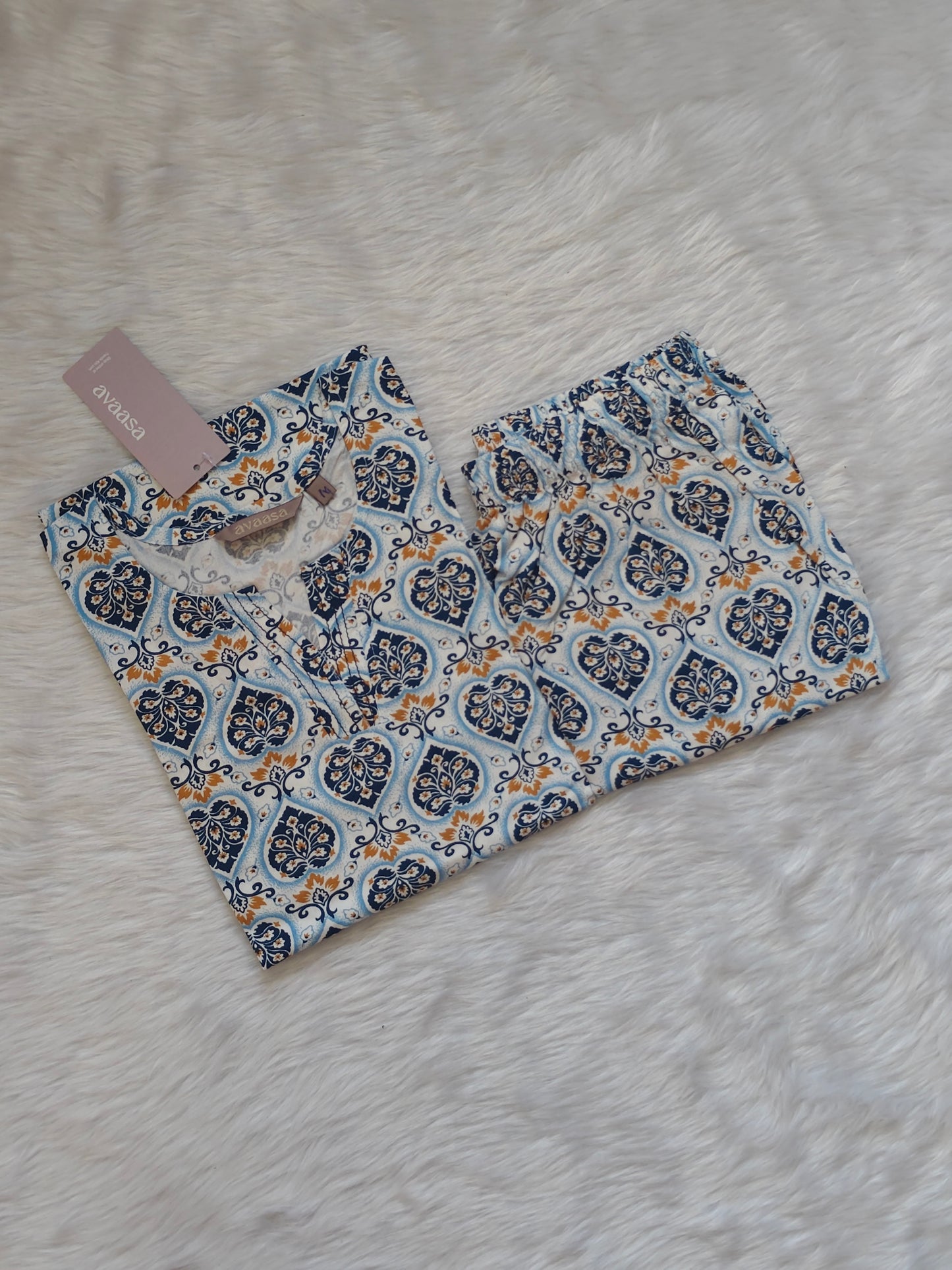 RUST BLUE RAYON CORD