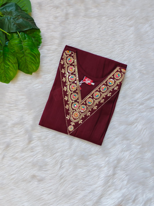 DARK REDDISH KURTI