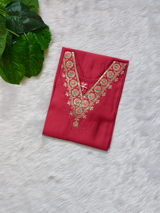 PINKISH RED KURTI