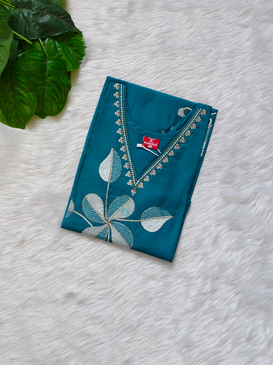 FLORAL BLUE KURTI