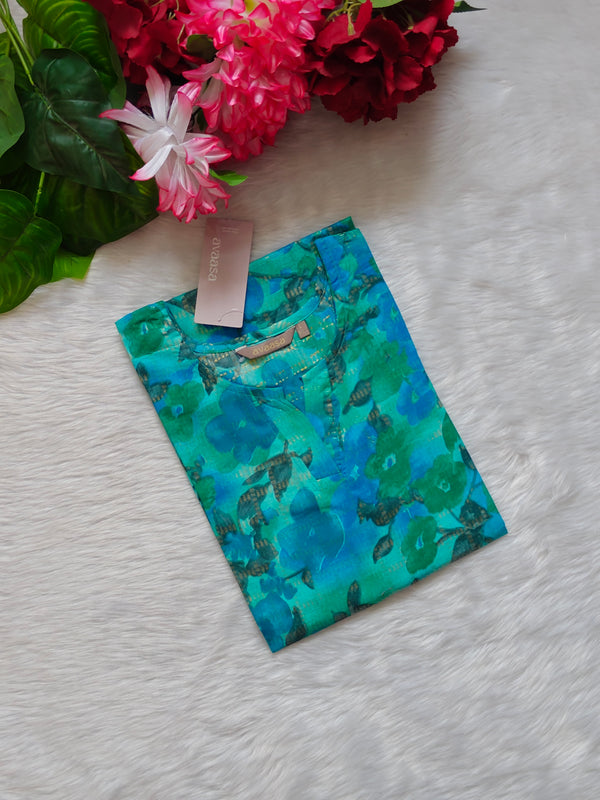 GREEN BLUE KURTI