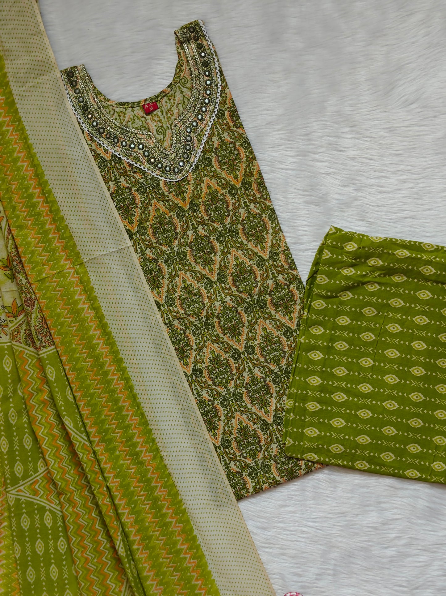 SOFT GREEN COTTON SET