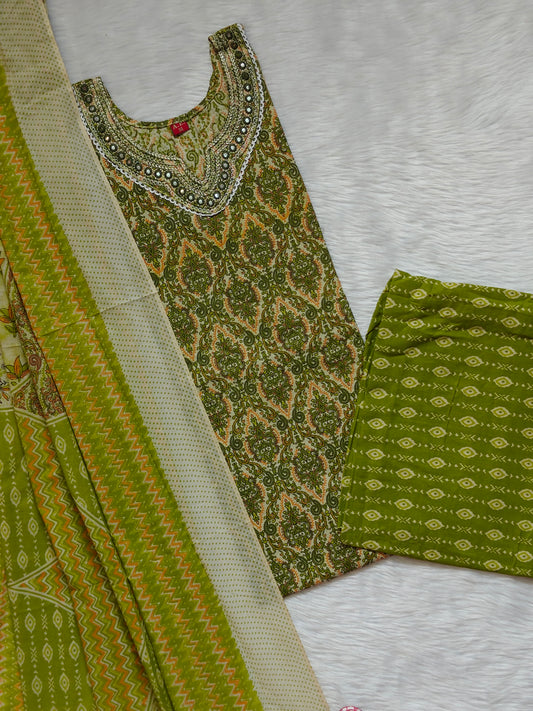 SOFT GREEN COTTON SET