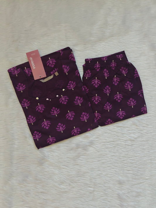 PURPLE COTTON RAYON CORD
