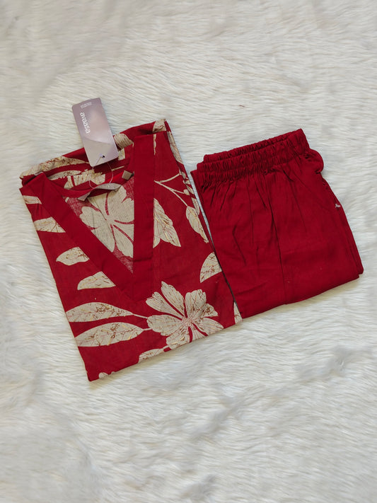 MAROON FLORAL CORD