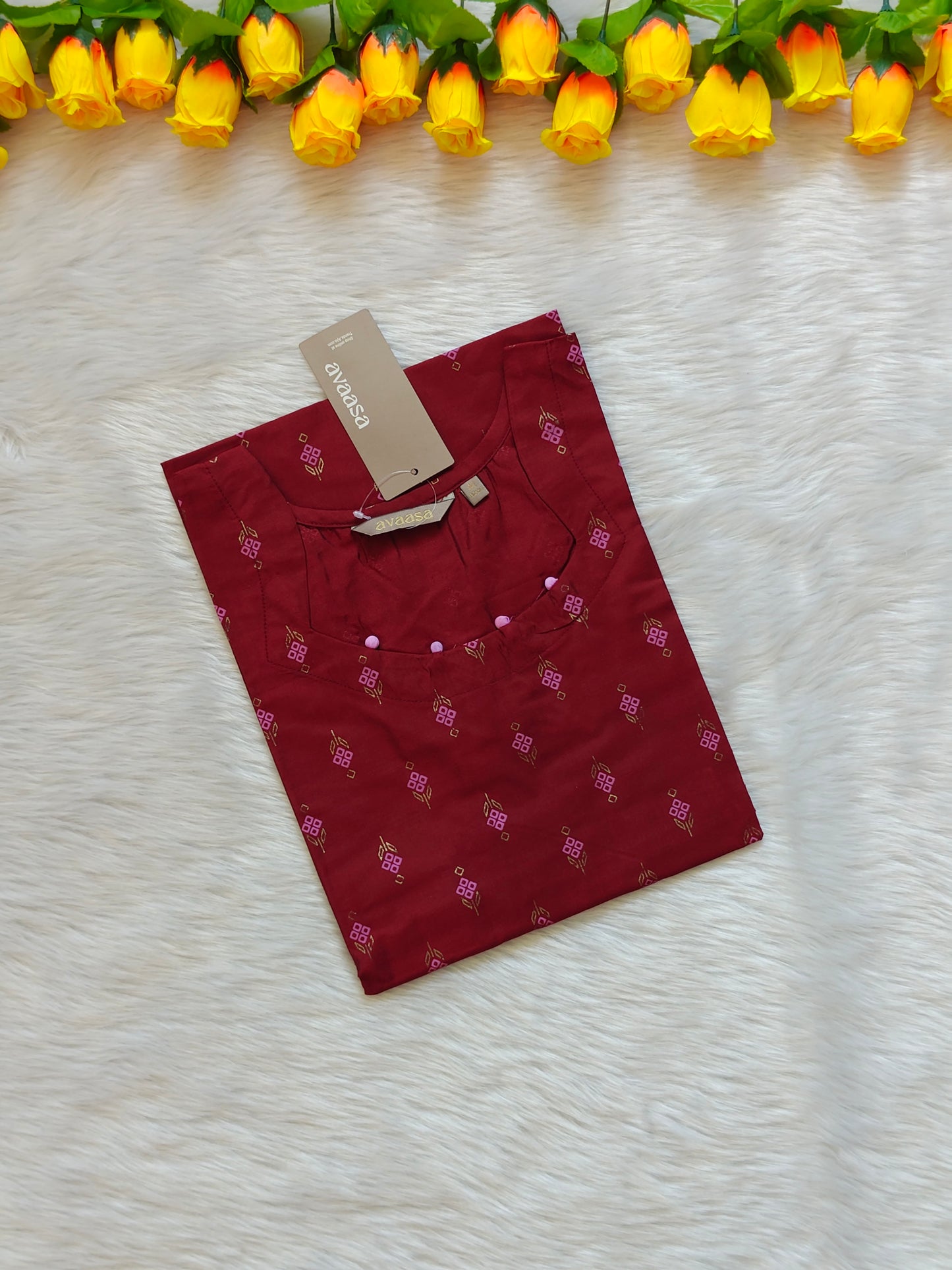 BROWN SILK KURTI