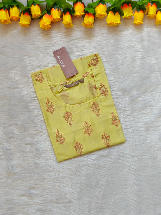 LEMON FAM SILK KURTI