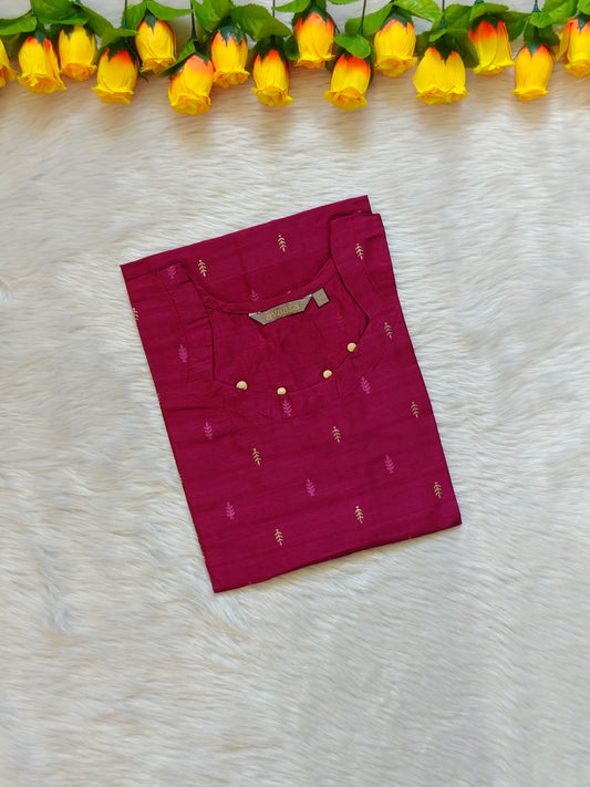 FESTIVE PINK SILK KURTI